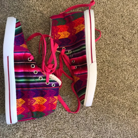 inkkas Shoes - Inkkas pink/multi-colored high tops (new)